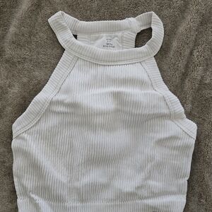 Aerie Ribbed Cream Tank Top